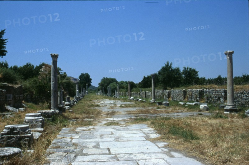 View of the road leading from the city of Ephesos to the harbour