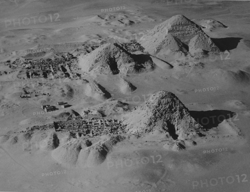 The Saqqara pyramids, photographed in the 1920's