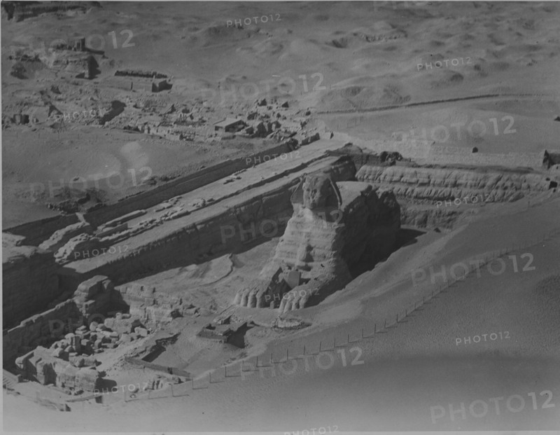 The Giza Sphinx, photographed in the 1920's