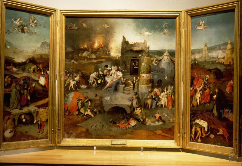 The triptych of 'The Temptation of St Anthony' by Hieronymus Bosch (1450   1516)