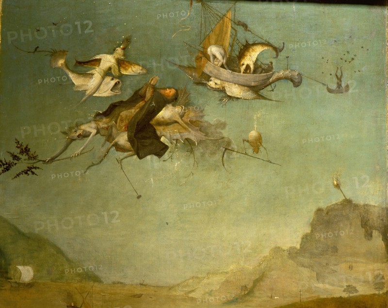 The triptych of 'The Temptation of St Anthony' by Hieronymus Bosch (1450   1516)