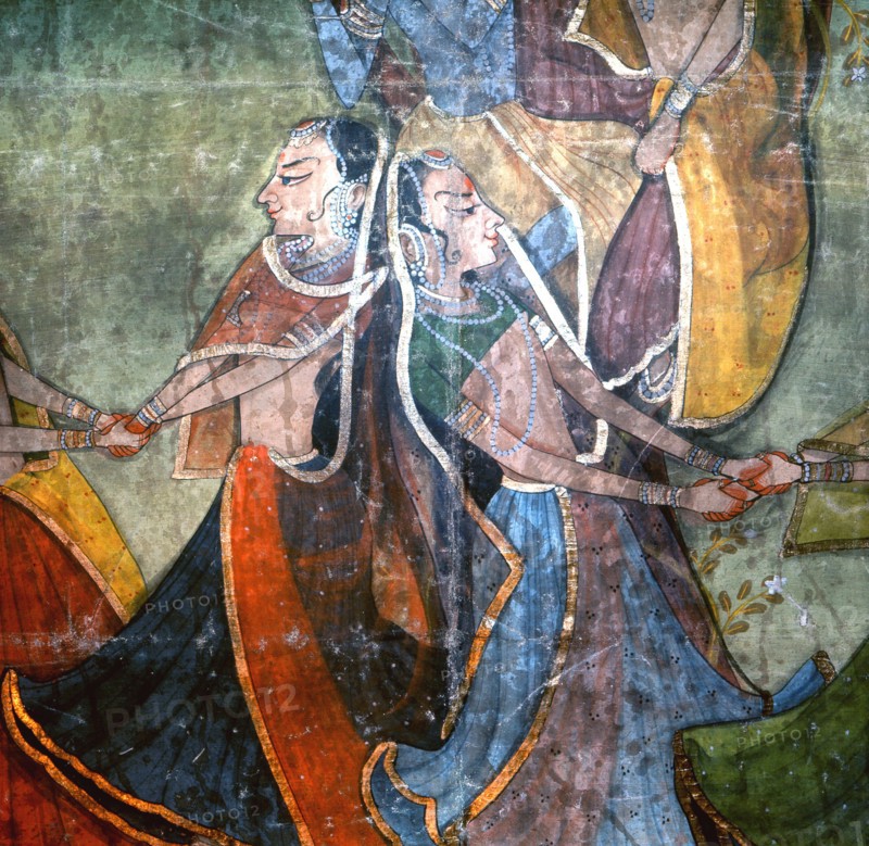 A scene depicting the youth of Krishna