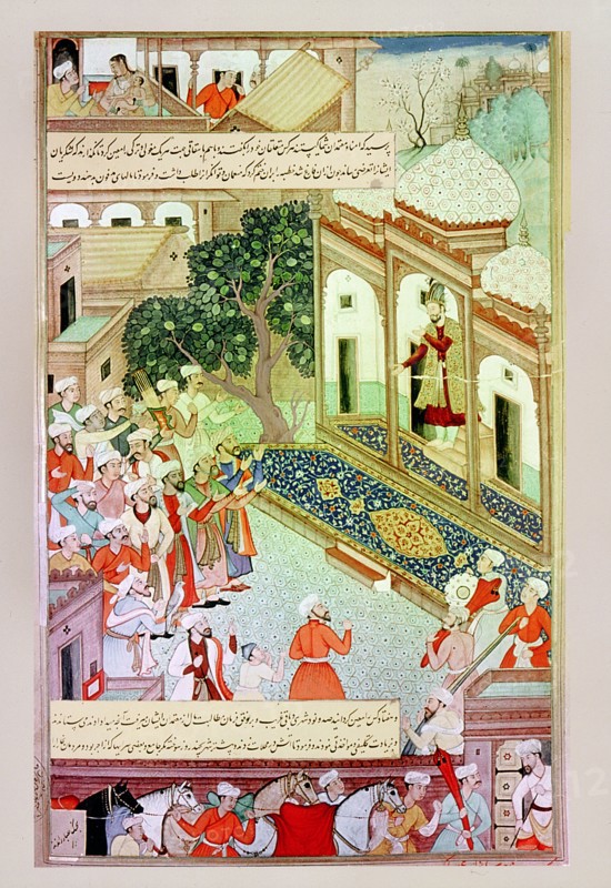 A 16th century illustration for the 14th century Persian story 'The History of the Mongols'