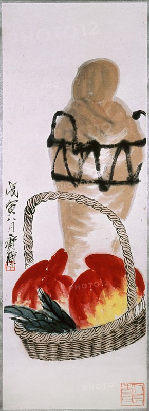 Painting by Ch'i Pai shih: 'Still Life' (hanging scroll)