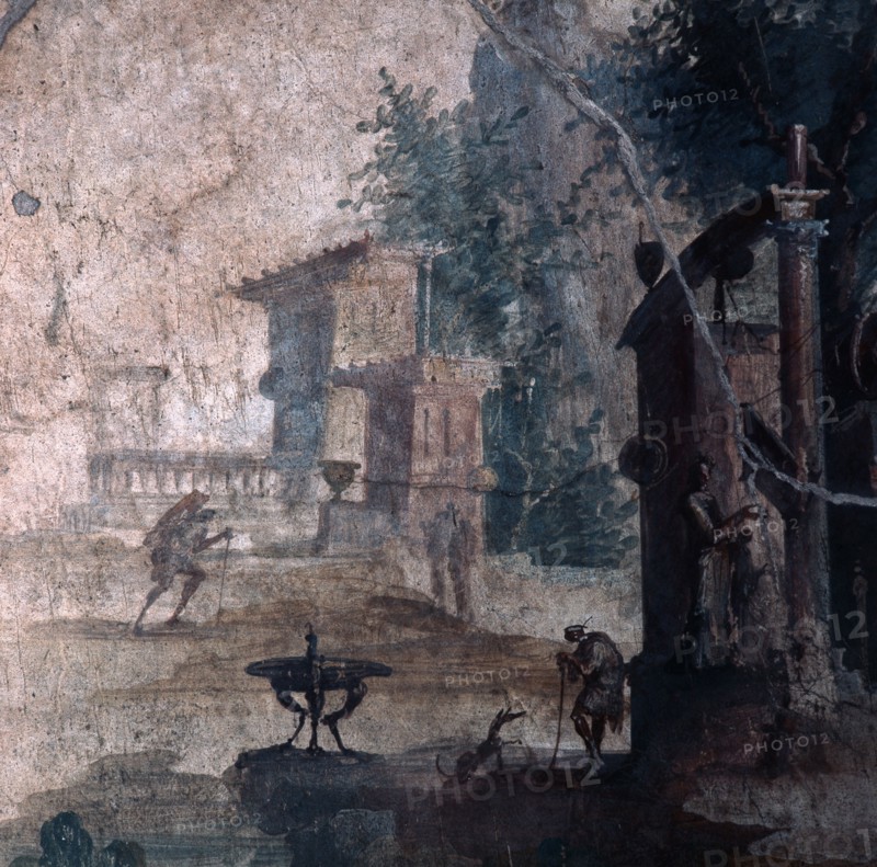 Paintings which depicted romantic landscapes of rustic shrines and sacred trees were a popular theme in decorated Roman interiors