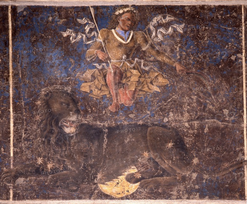 Allegorical representation of the signs of the zodiac from the 'Palace of Joy', by Cosme Tura