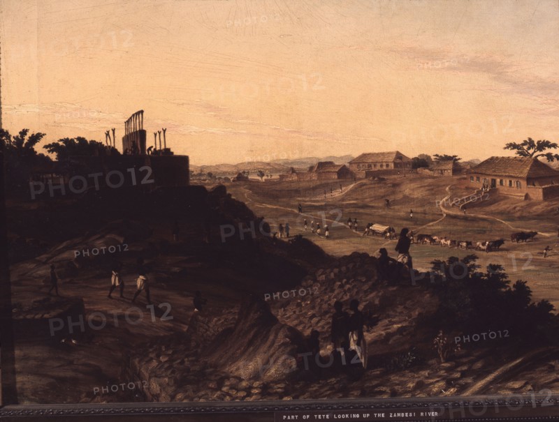 Part of Tete looking up the Zambesi River' by Thomas Baines (27/11/1820   8/5/1875), an English artist and explorer of British colonial southern Africa and Australia