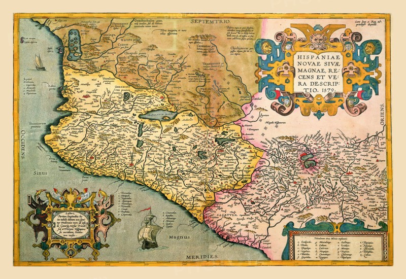 Map of South Western America and Mexico 1602
