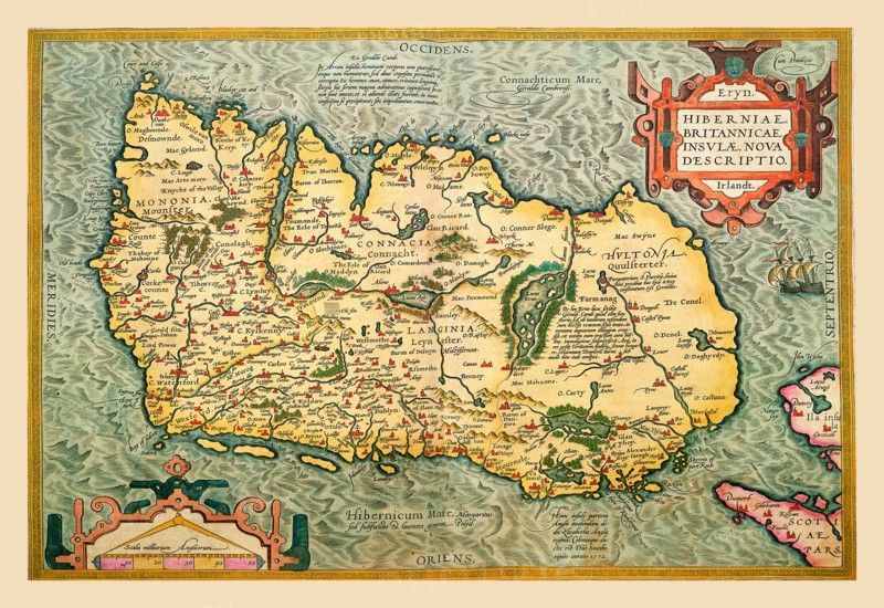 Map of Ireland 1602