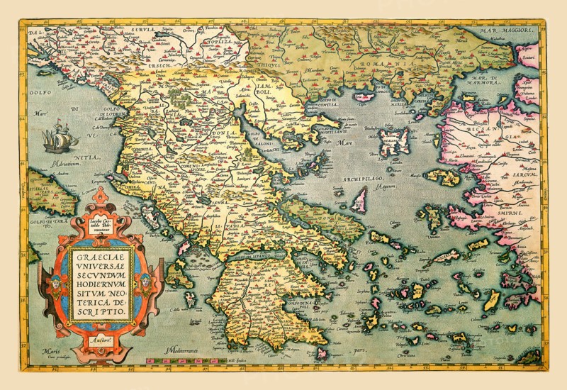 Map of Greece 1602