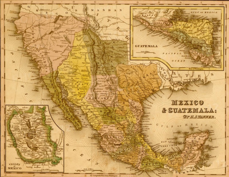 Mexico & Guatamala - 1844 1844