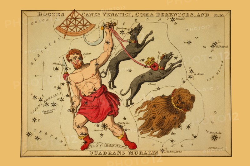 Bootes Canes Venatici, Coma Berenices, and Quadrans Muralis 1825