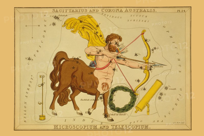 Sagittarius and Corona Australis, Microscopium, and Telescopium  1825