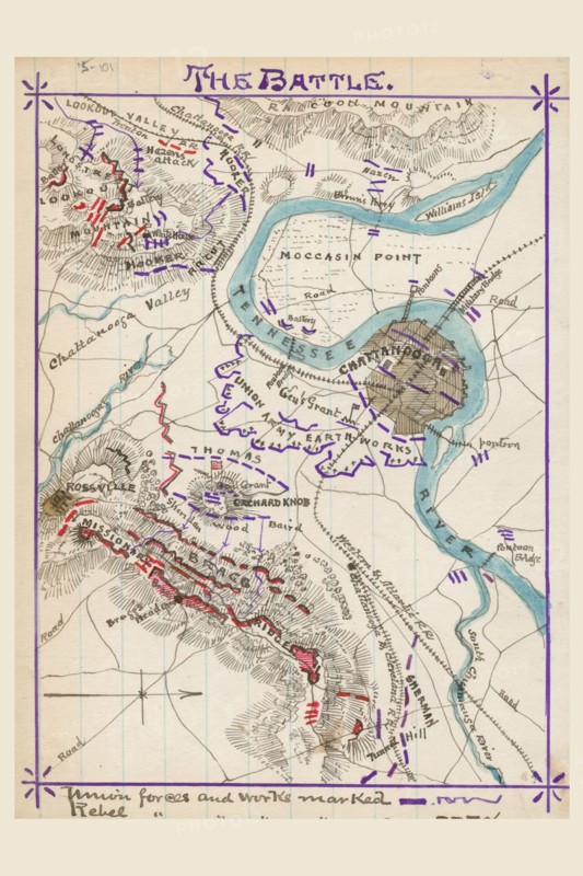 Battle of Chattanooga or Missionary Ridge 1864