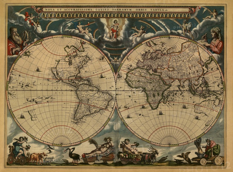 New & Accurate Map of the World 1664
