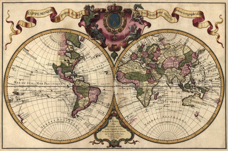 World Map Prepared for then French King 1700