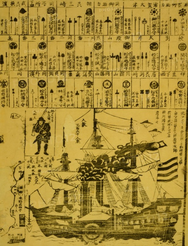 Perry arrives in Uraga, Soshu Province 1870