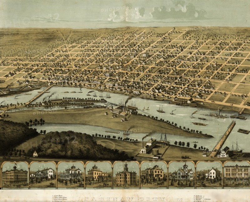 Saginaw City, Michigan 1867 1867
