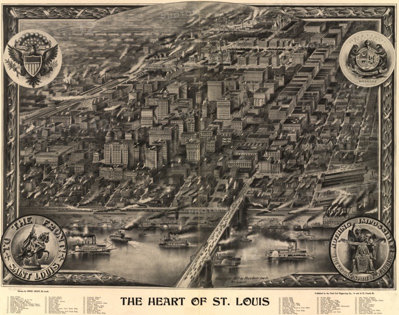 Heart of St. Louis, Missouri 1907 1907