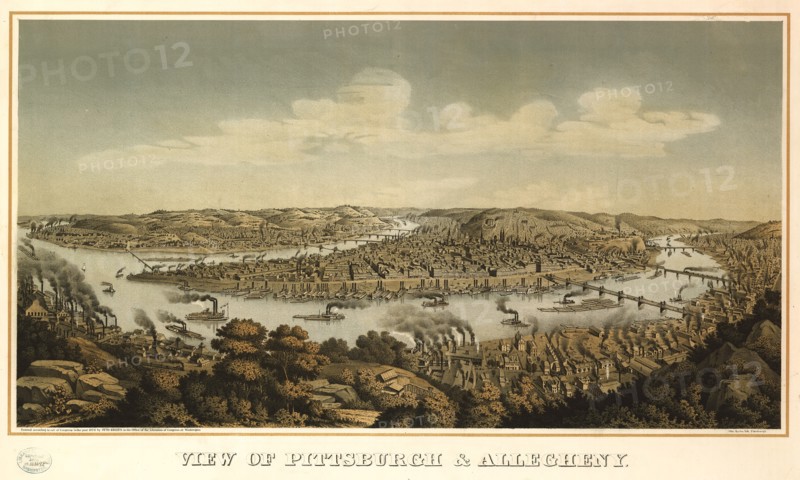 Pittsburgh & Allegheny Pennsylvania 1871 1871