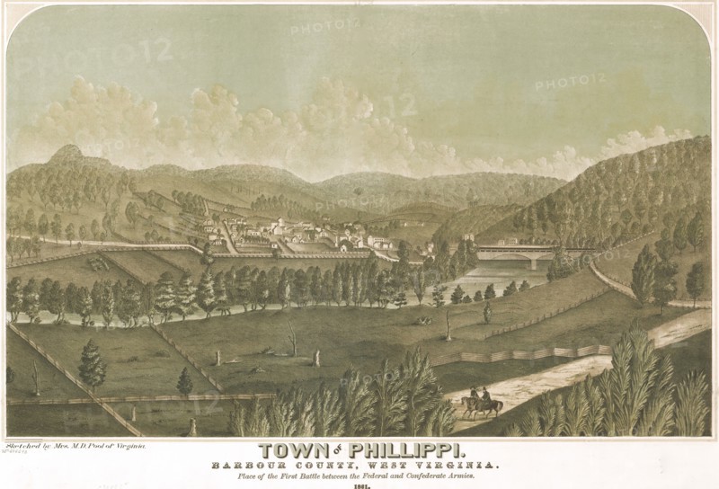Town of Philippi, Barbour County, West Virginia. 1861 1861