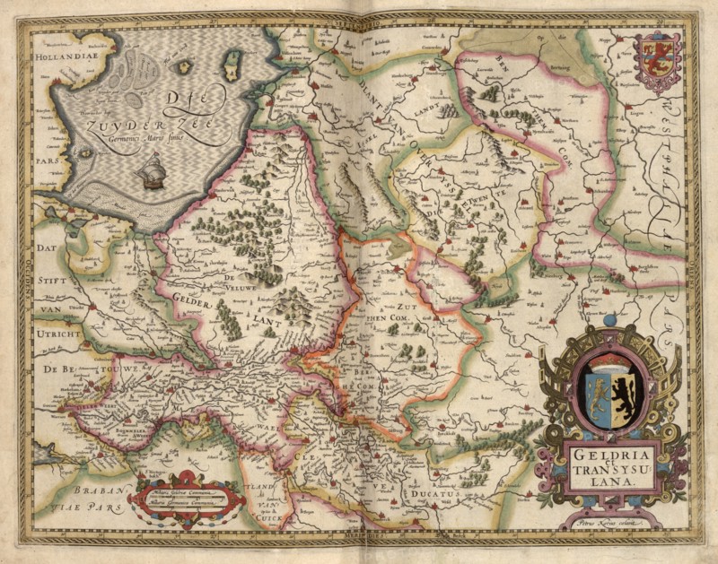 Map of Transylvania, Roumania 1622