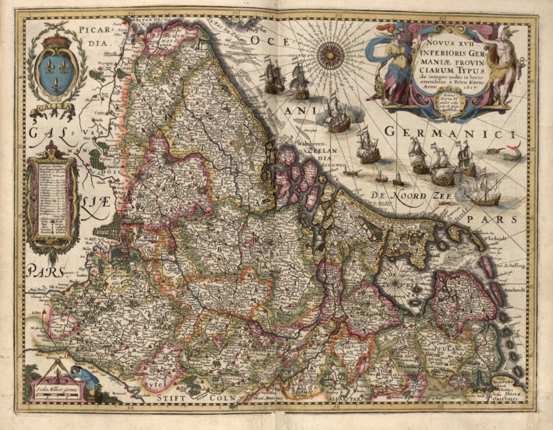 Map of Picardy, France 1622