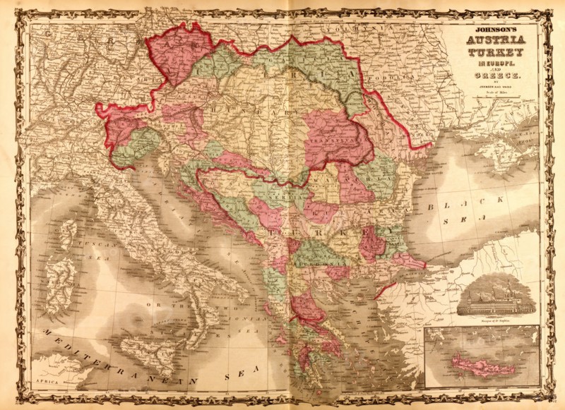 Austria & Turkey In Europe - 1862