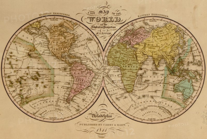 World Map -1844 1844