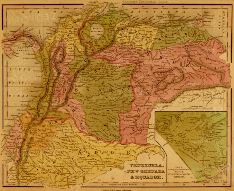 Venezuela, New Granada & Equador - 1844 1844