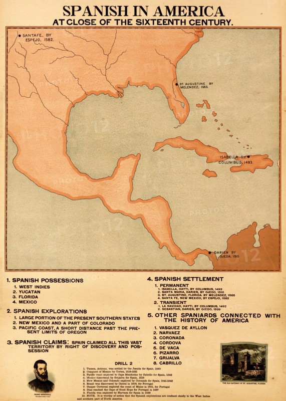 Spanish in America in 16th Century 1898