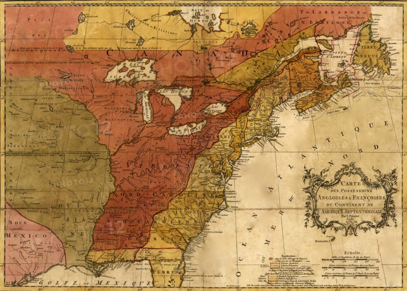 English & French Possessions in North America - 1763 1763
