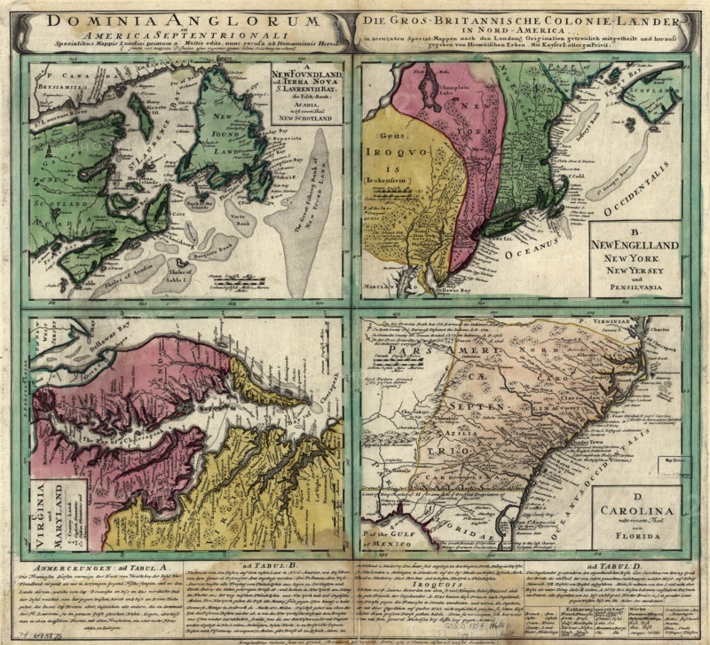 British Doinions in Norther America from New Foundland to Carolina -1770's 1770's