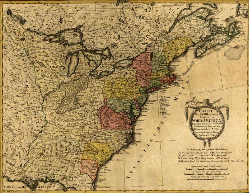 Eighteenth Century Map of the United States - 1784 1784