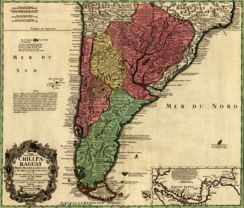 Southern Countries of South America - 1733 1733