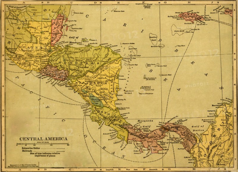 Panama, Costa Rica, Hondouras, Guatamala, Salvador, British Honduras -1904 1904