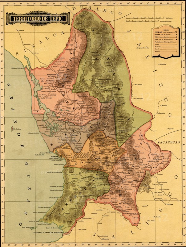 Terrirotrio de tepic - 1844 1884