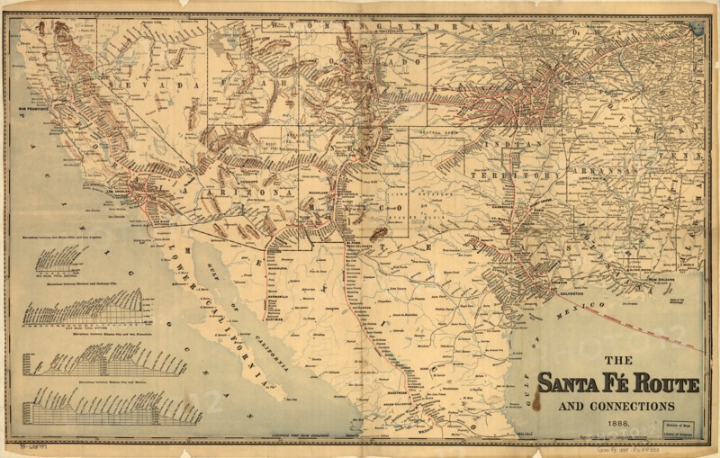 Sante Fe Route  into Mexico - 1888 1888