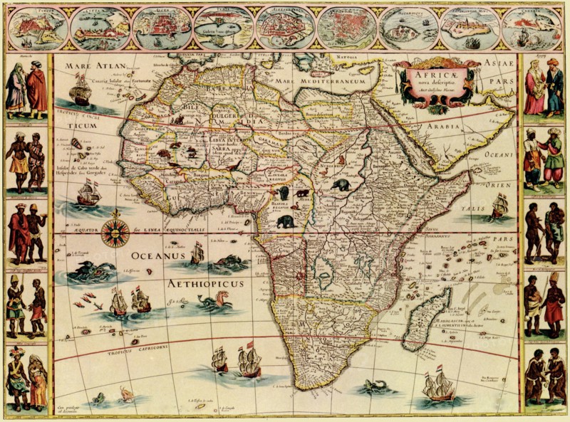 Africa - 1666 - with its peoples 1666