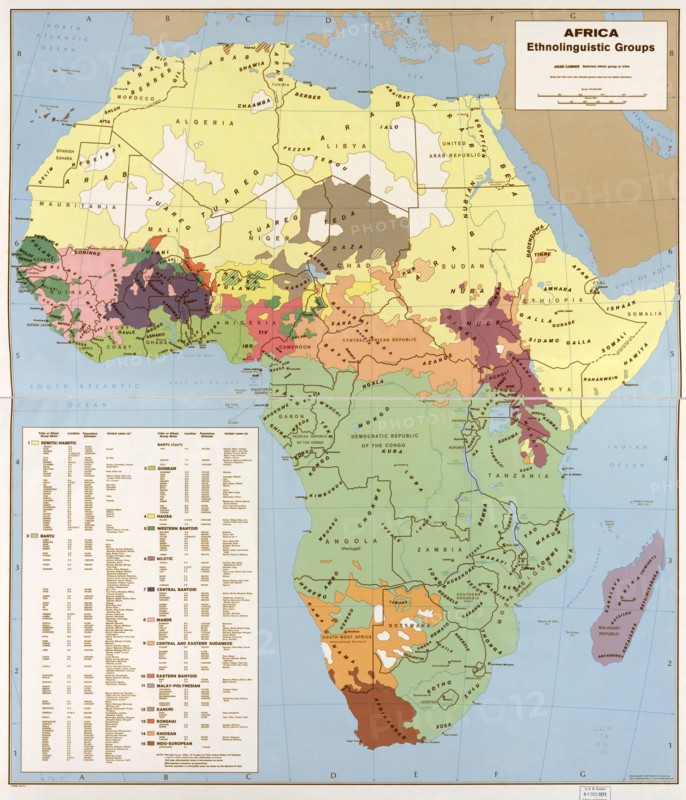 Ethnolinguisitic Map of Africa 1996