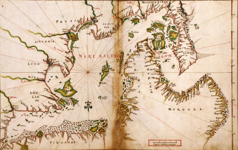 Baltic Sea in a Polar Projection - 1630 1630