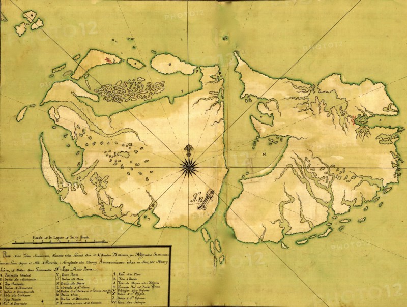 Falkland Islands, Malvinas 1700's  - South America 1700's