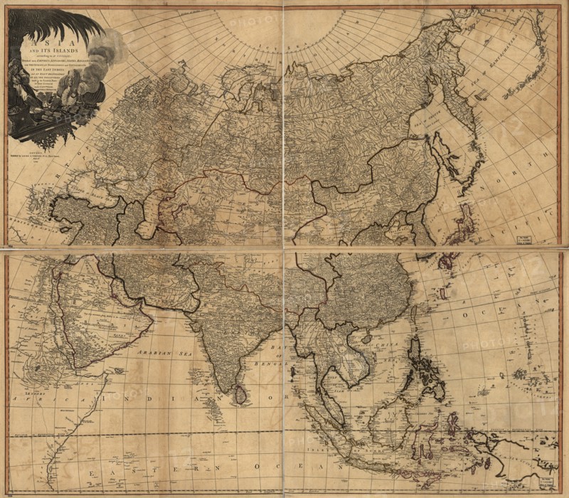 Asia and its islands according to D'Anville. 1799