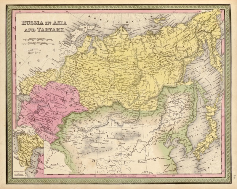 Russia in Asia & Tartary - 1849