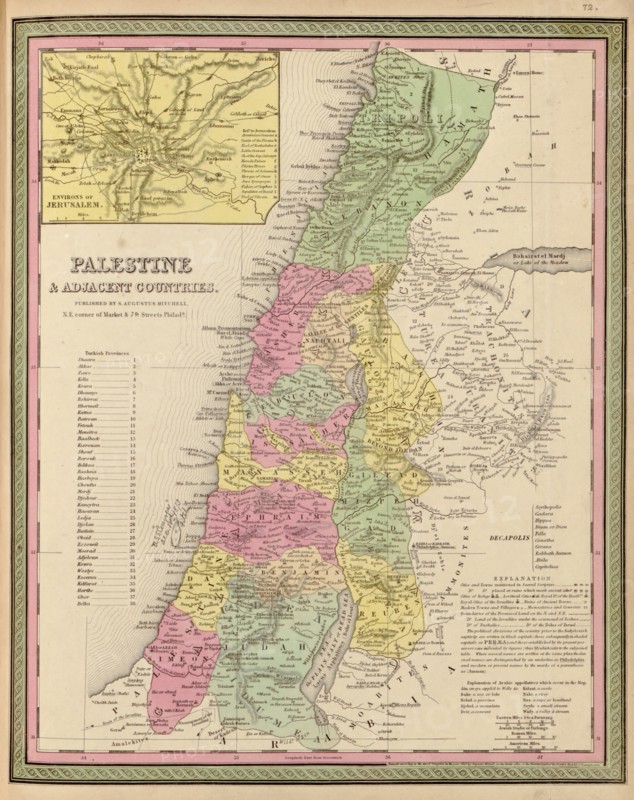 Palestine & Adjacent Countires - 1849