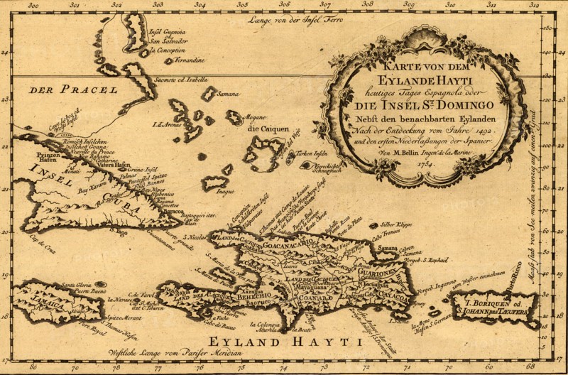 Haiti, Santo Domingo & Hispaniola - 1754 1754