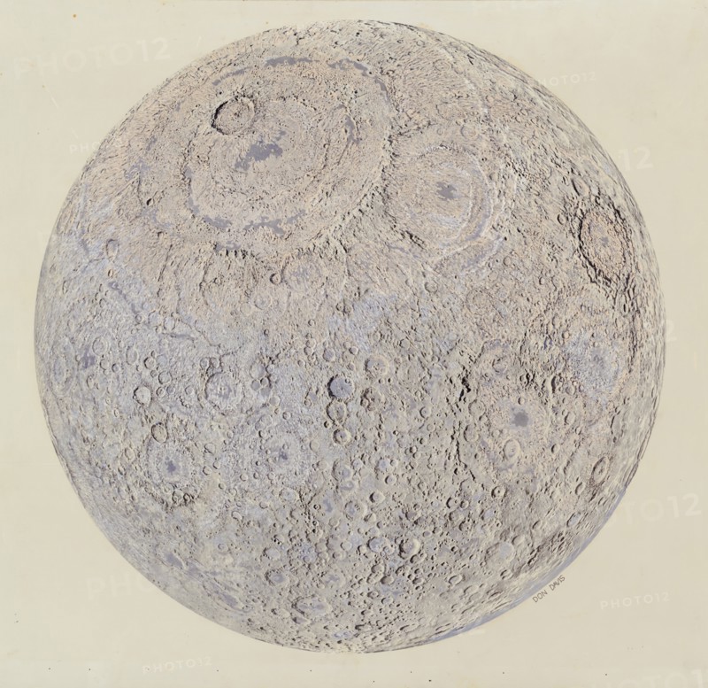 Moon surface with Craters 1965