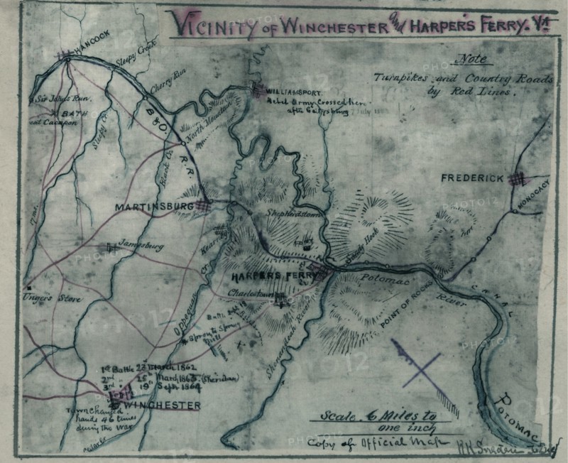 Vicinity of Winchester & Harper's Ferry, Virginia 1865