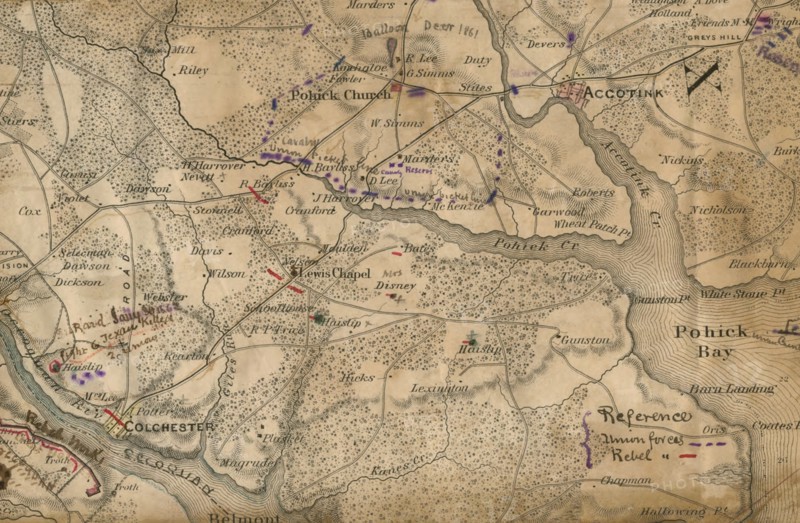 Official map of the lower Potomac River picket lines January 1862. 1862