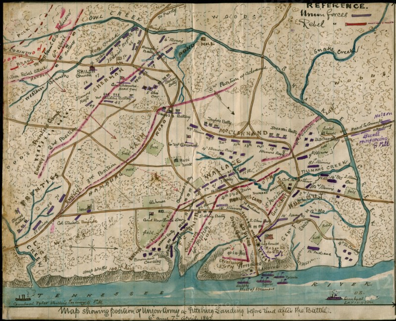 Battlefield for Pittsburg Landing or Shiloh 1862
